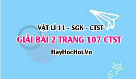 Giải bài 2 trang 107 Vật lý 11 Chân trời sáng tạo